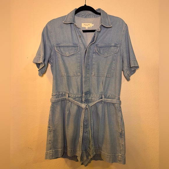 Rag & Bone Denim Romper - Picture 2 of 9